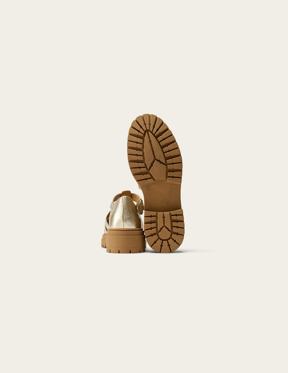 Sandals Rosalia - Champagne grain leather