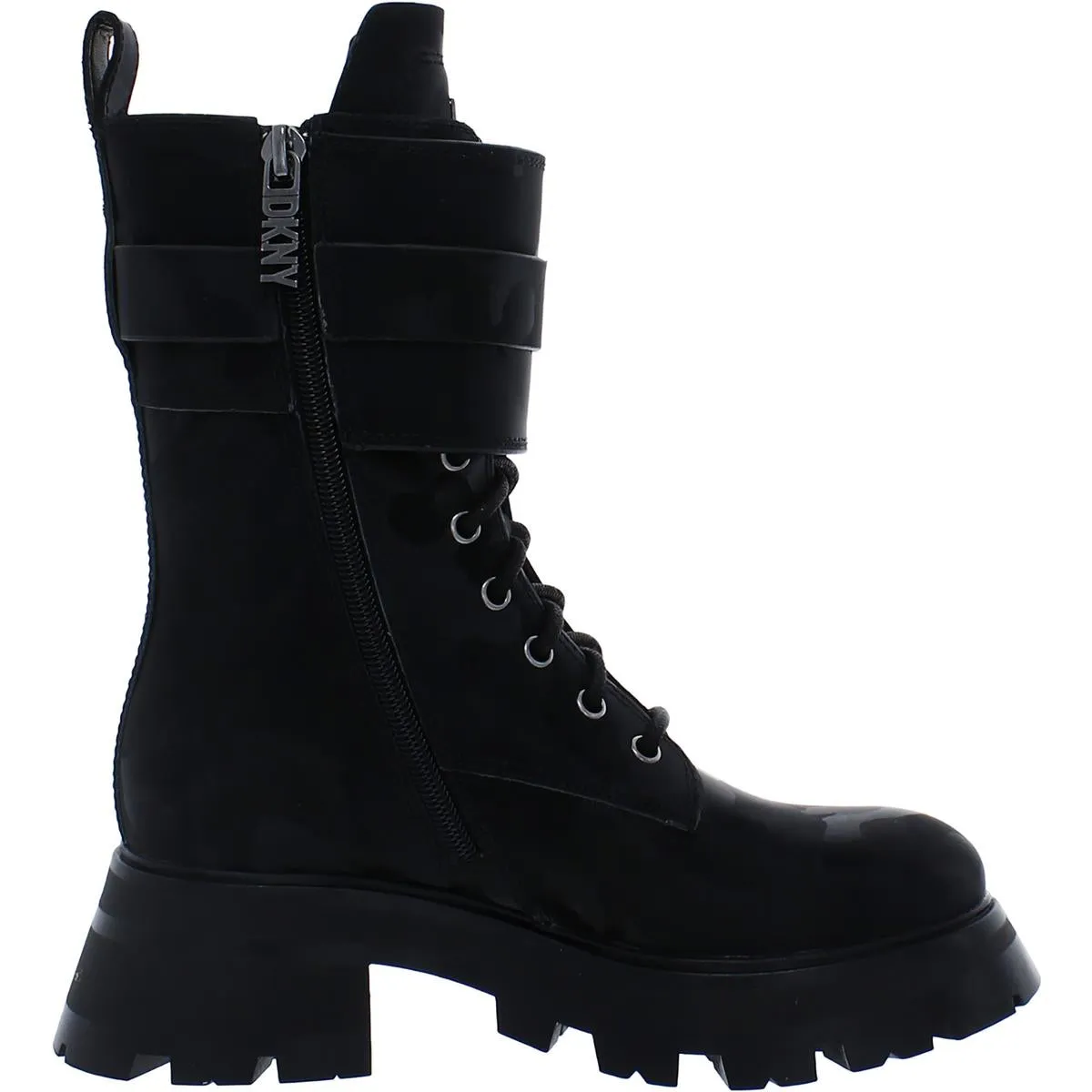 Sava Womens Leather Zipper Combat & Lace-up Boots