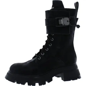 Sava Womens Leather Zipper Combat & Lace-up Boots