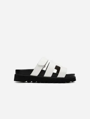 Shea Women's Vegan Leather Slide Sandals | White