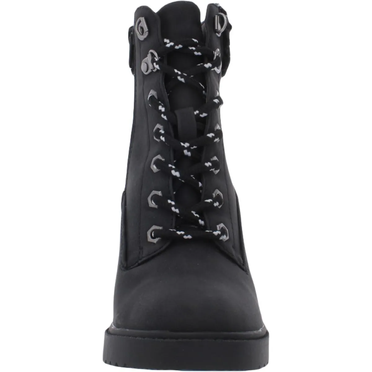 Sherman Womens Faux Fur Lined Wedge Ankle Boots