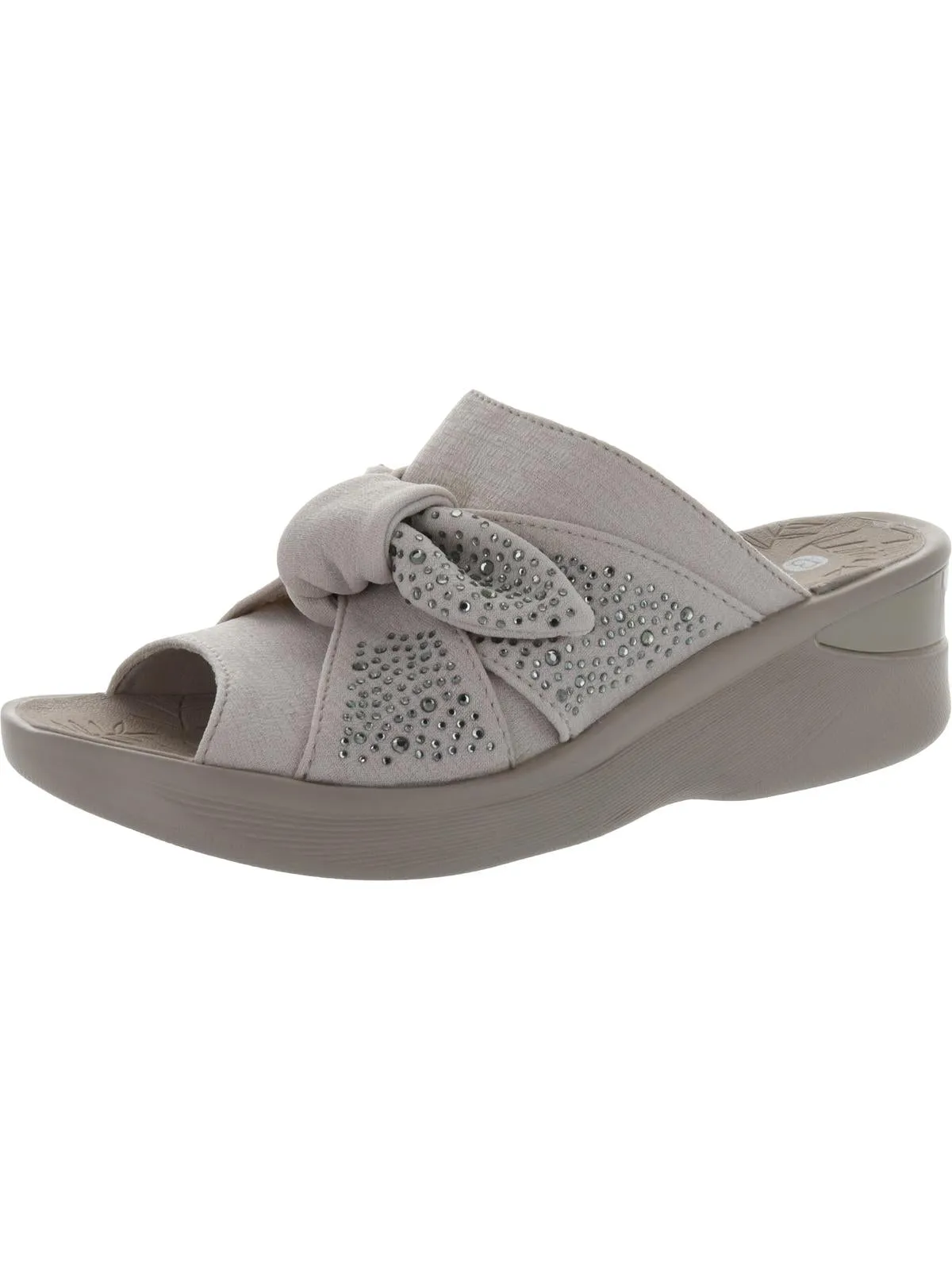 Smile Bright Womens Cotton Open Toe Wedge Sandals