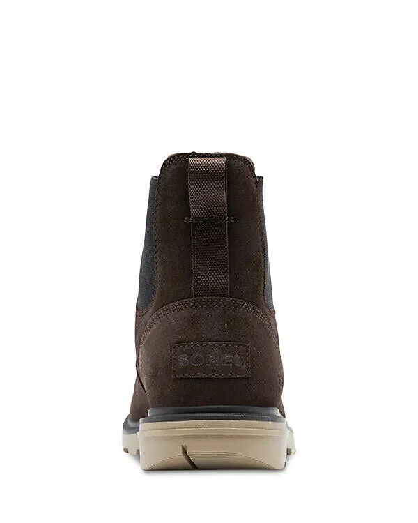 Sorel Carson Boots Men's 8 Brown Suede Waterproof Pull-On Ankle Chelsea EEE3801