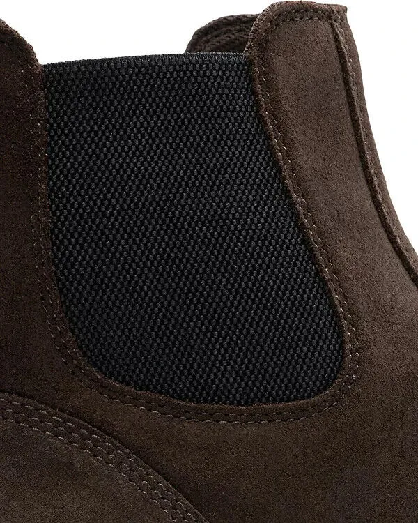 Sorel Carson Boots Men's 8 Brown Suede Waterproof Pull-On Ankle Chelsea EEE3801