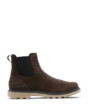 Sorel Carson Boots Men's 8 Brown Suede Waterproof Pull-On Ankle Chelsea EEE3801