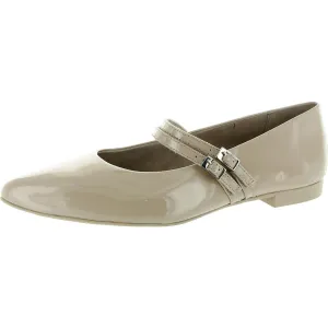 STELLA Womens Buckle Patent Leather Ballet Flats
