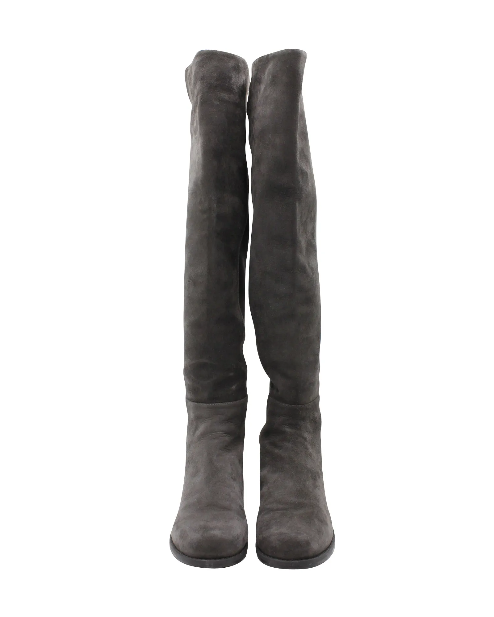 Stuart Weitzman 5050 Knee High Boots in Grey Suede