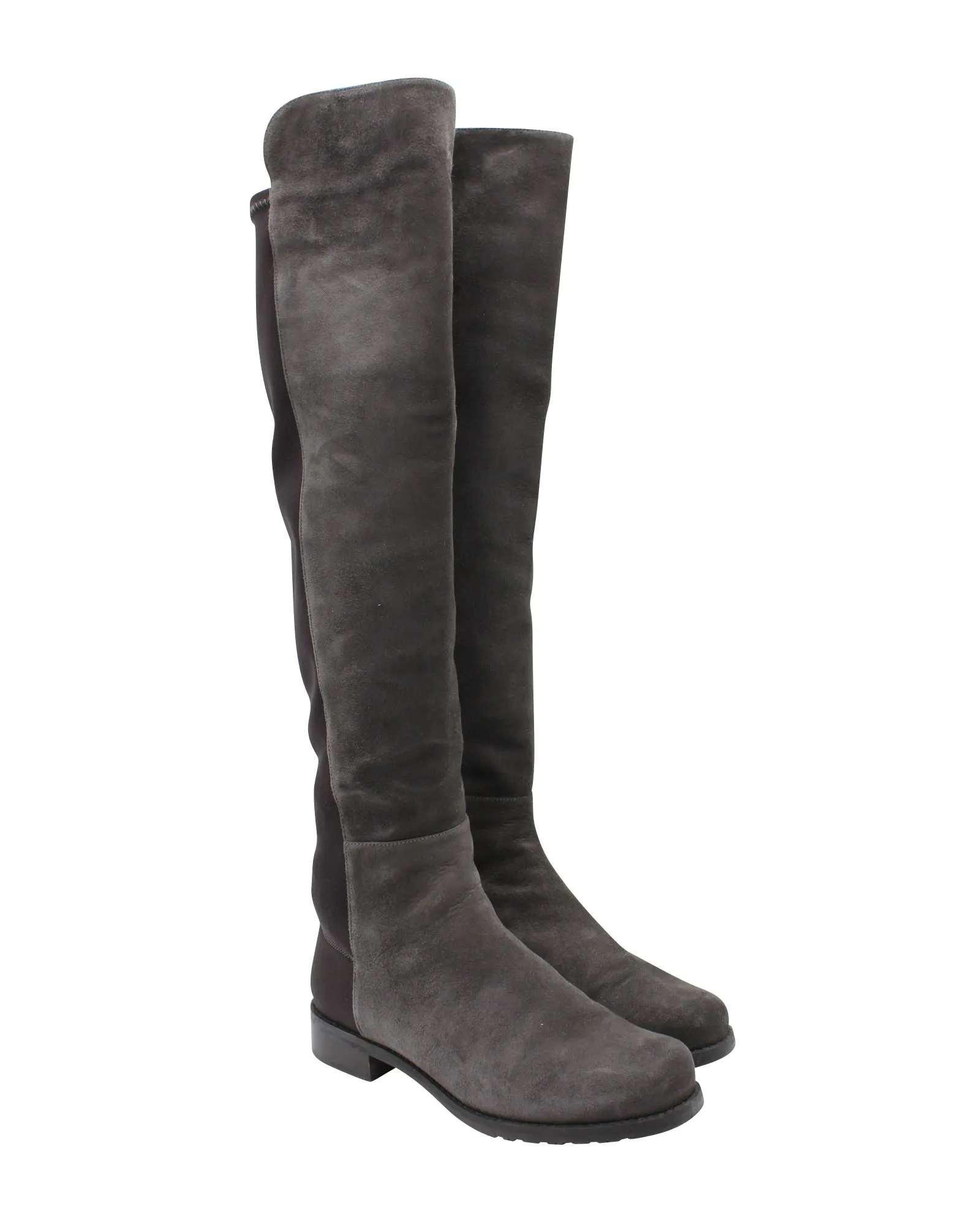 Stuart Weitzman 5050 Knee High Boots in Grey Suede