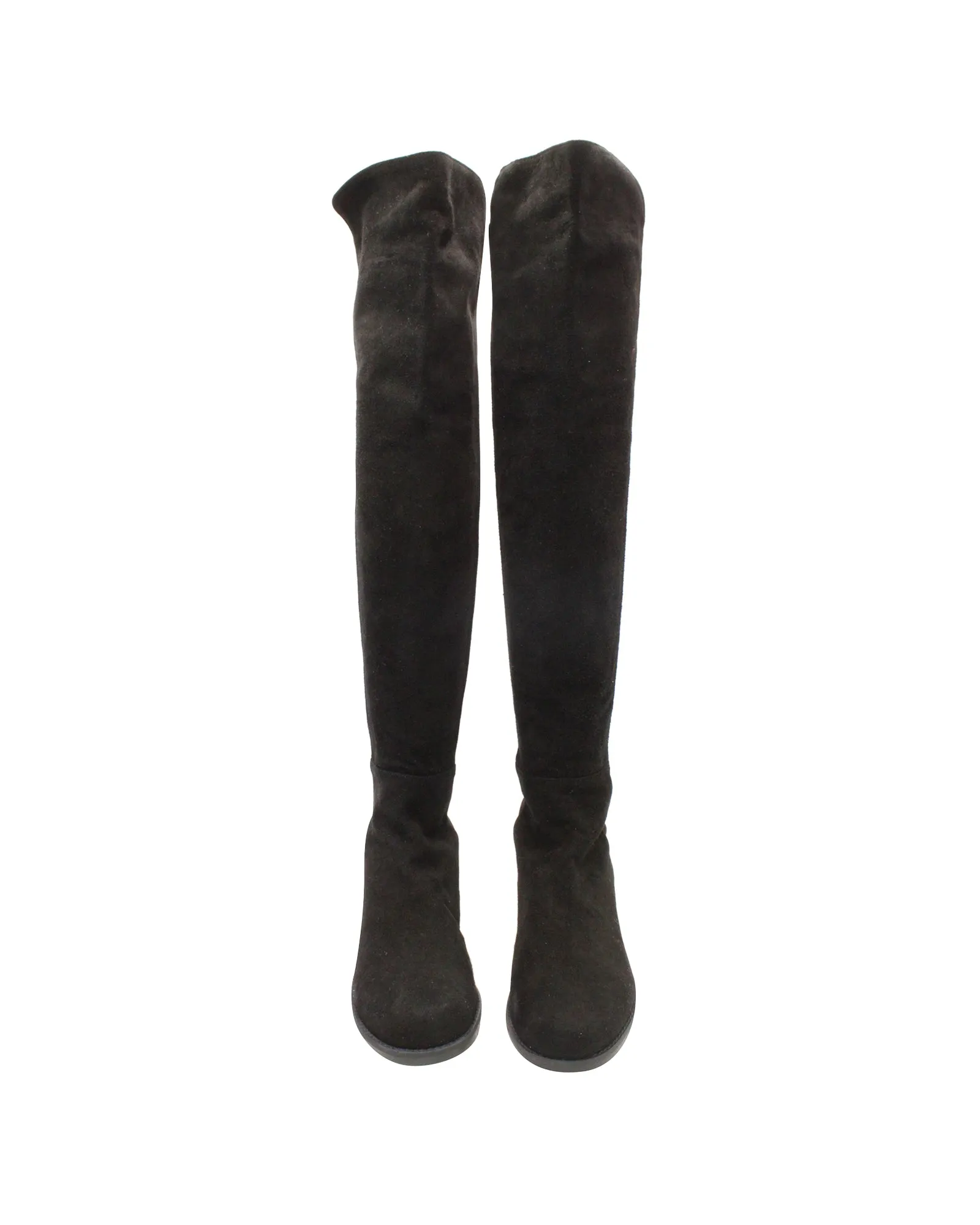 Stuart Weitzman 5050 Over-the-Knee Boots in Black Suede