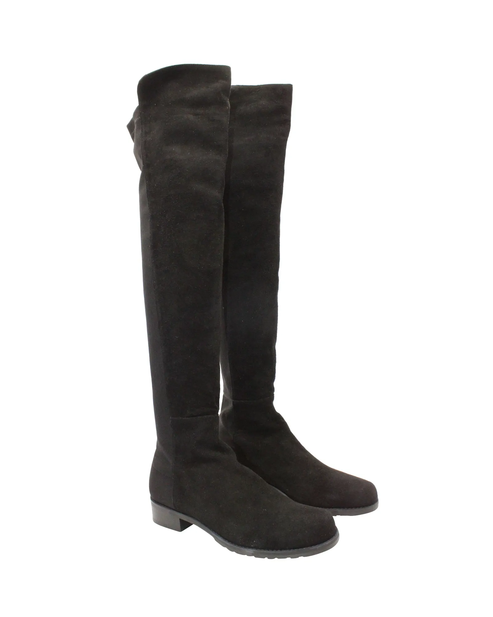 Stuart Weitzman 5050 Over-the-Knee Boots in Black Suede