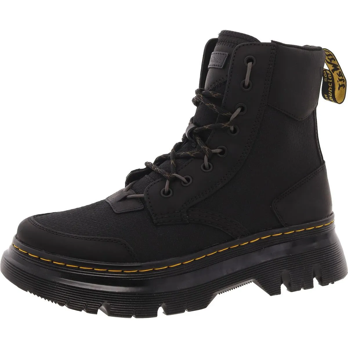 Tarik Mens Round Toe Platform Combat & Lace-Up Boots
