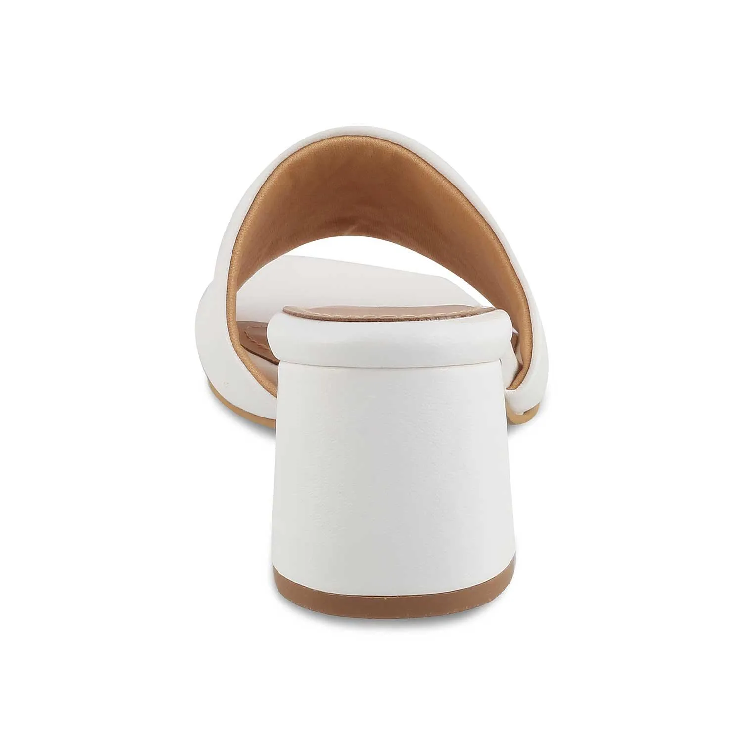 The Bariz White Women's Casual Block Heel Sandals Tresmode