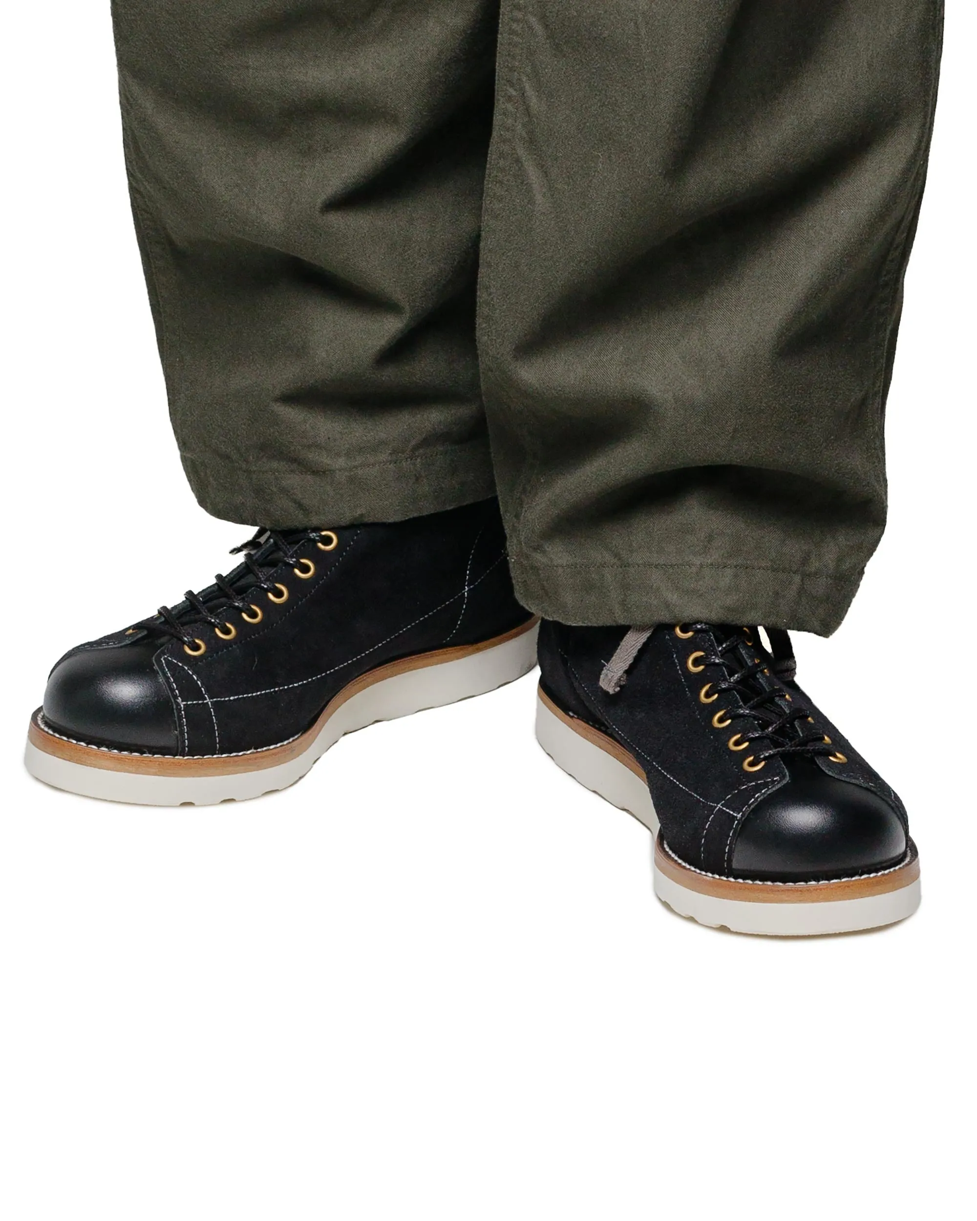 The Real McCoy's MA24009 Ten Mile Work Boots / Rough Out Leather Black