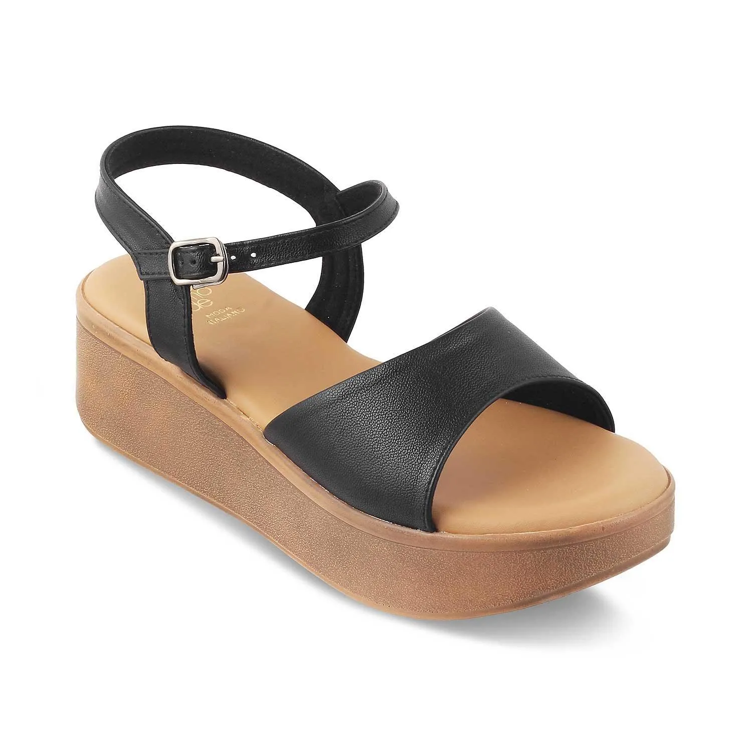 The Sin Black Women's Dress Platform Wedge Sandals Tresmode