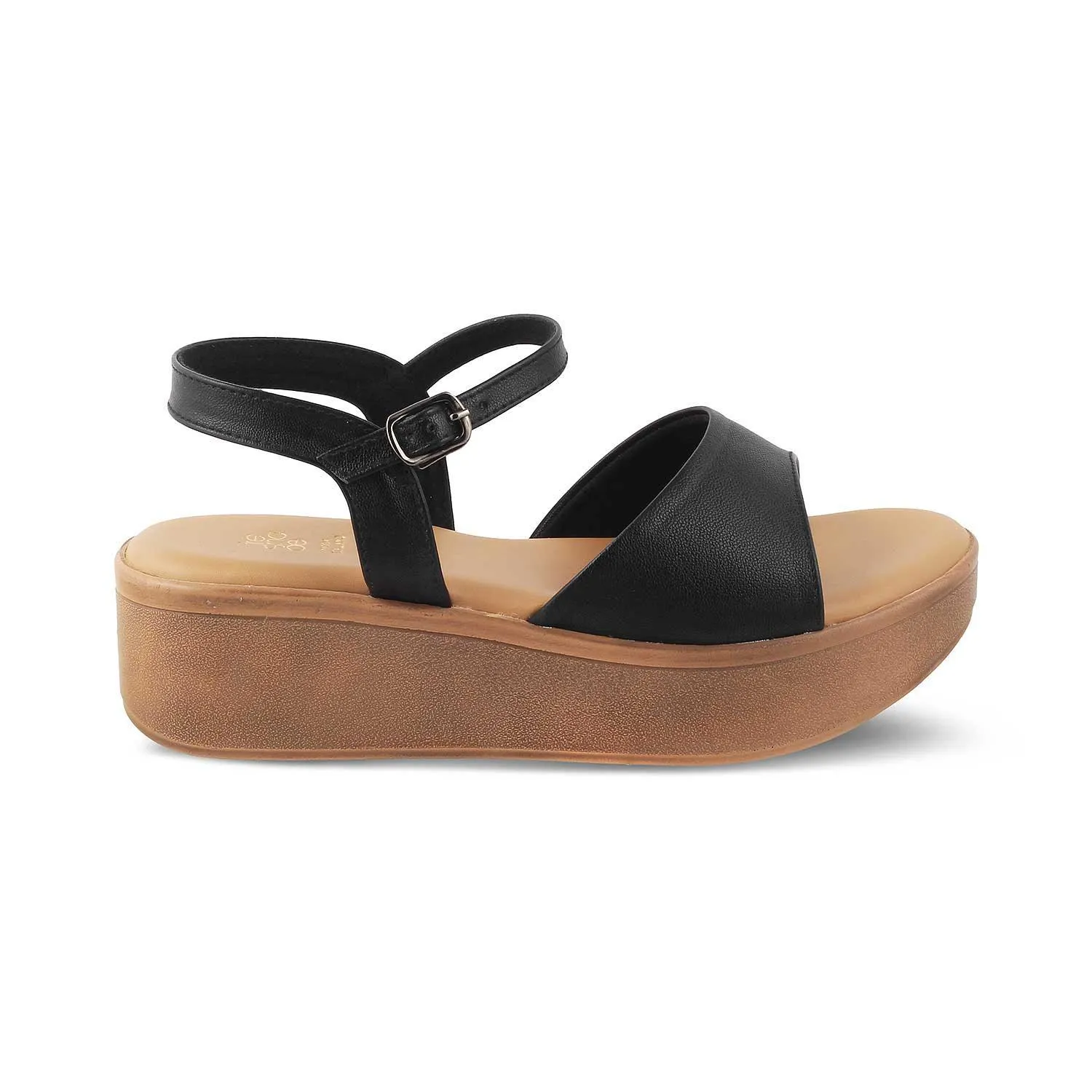 The Sin Black Women's Dress Platform Wedge Sandals Tresmode