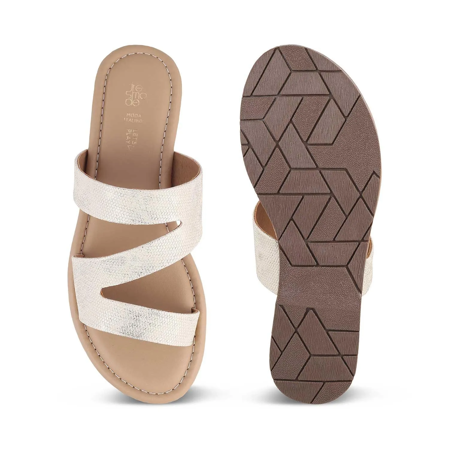The Snac TMM-1 Gold Women's Casual Flats Tresmode