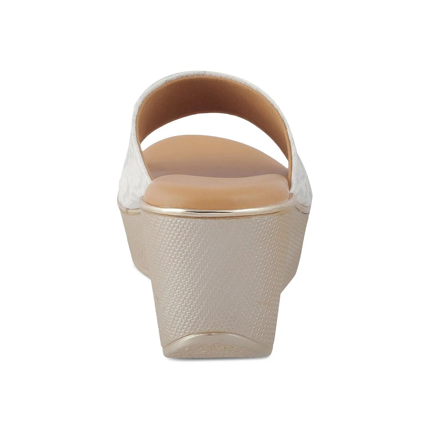 The Tosam White Women's Dress Wedge Sandals Tresmode
