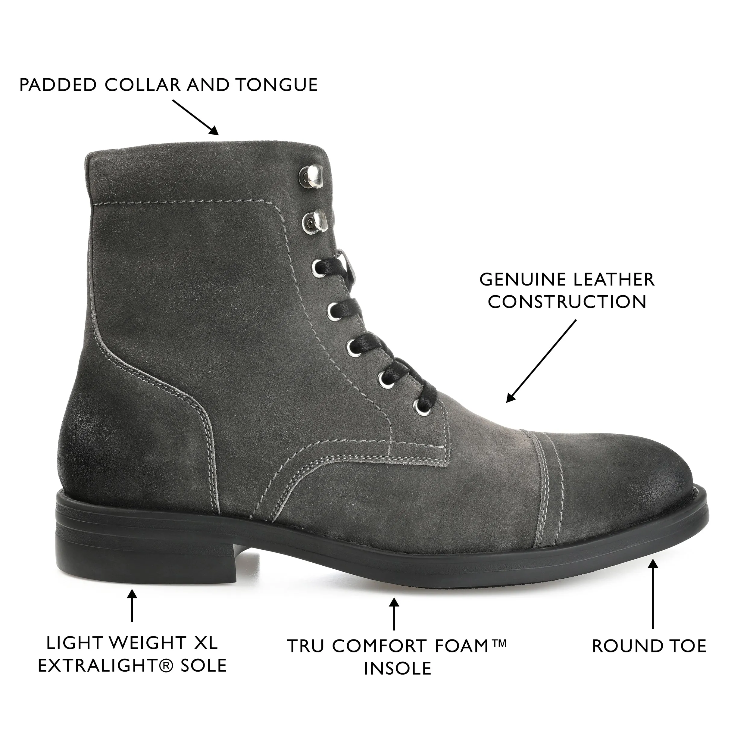 Thomas & Vine Darko Cap Toe Wide Width Ankle Boot