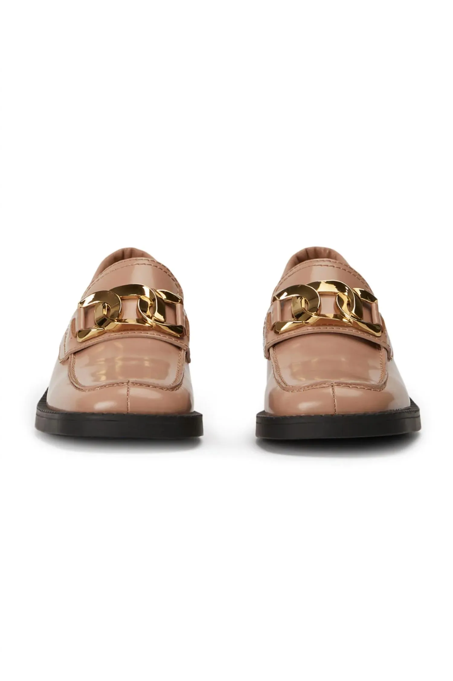 Tia Loafer In Latte Hi Shine