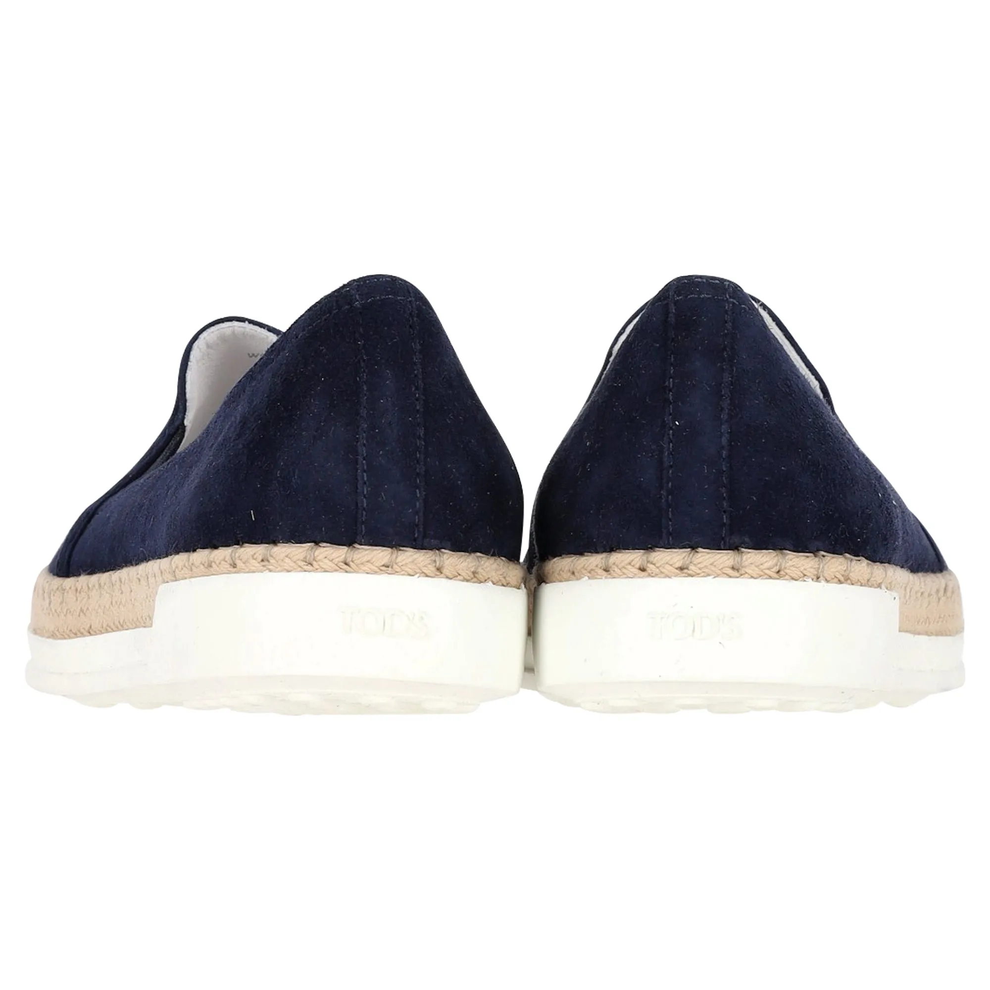 Tod's Espadrille Slip On Sneakers in Navy Blue Suede