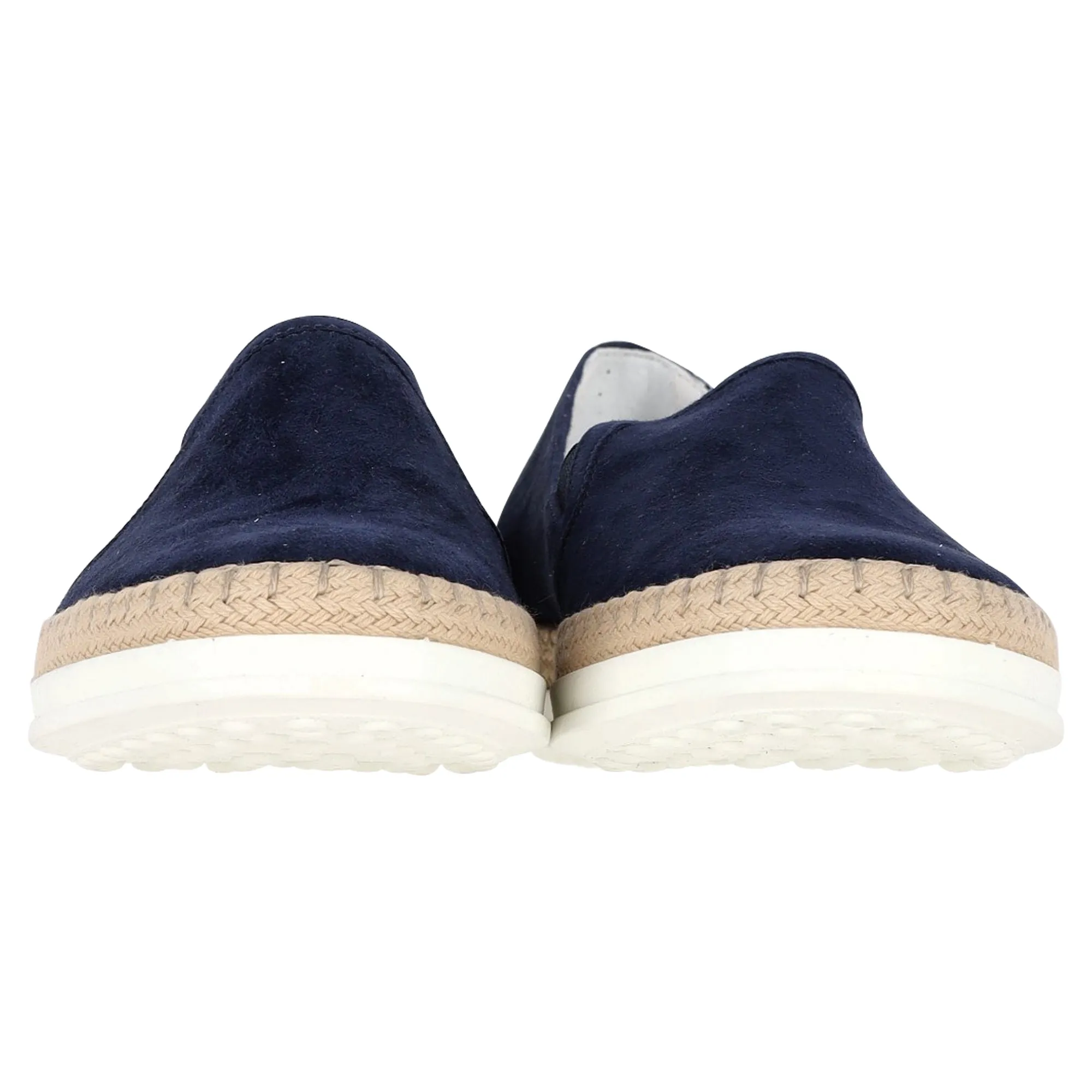 Tod's Espadrille Slip On Sneakers in Navy Blue Suede