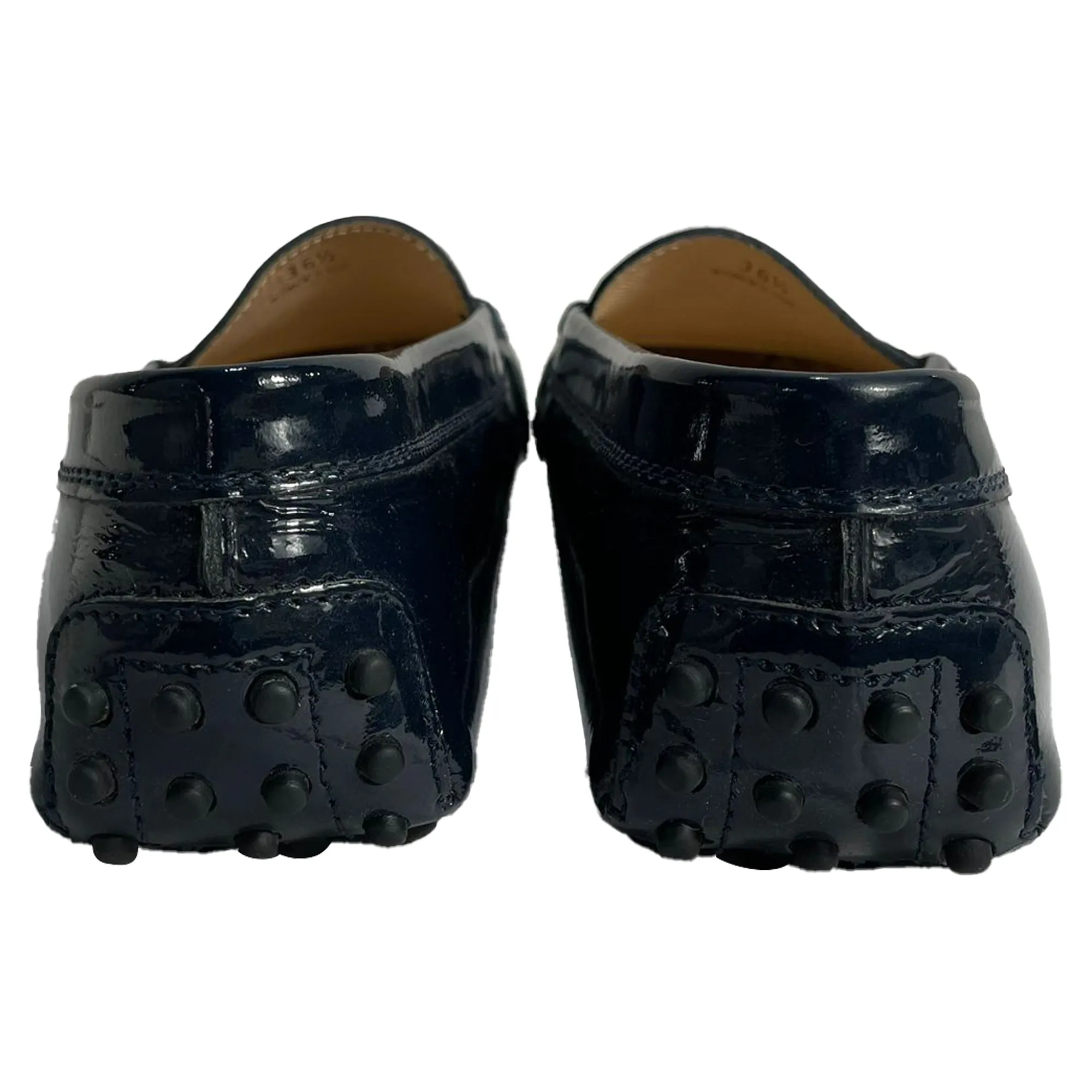 Tod's Gommino Loafers in Blue Patent Leather