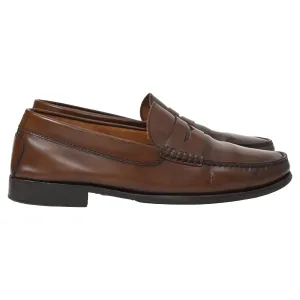 Tod's Logo-Embossed Polished Loafers in Brown Calfskin Leather