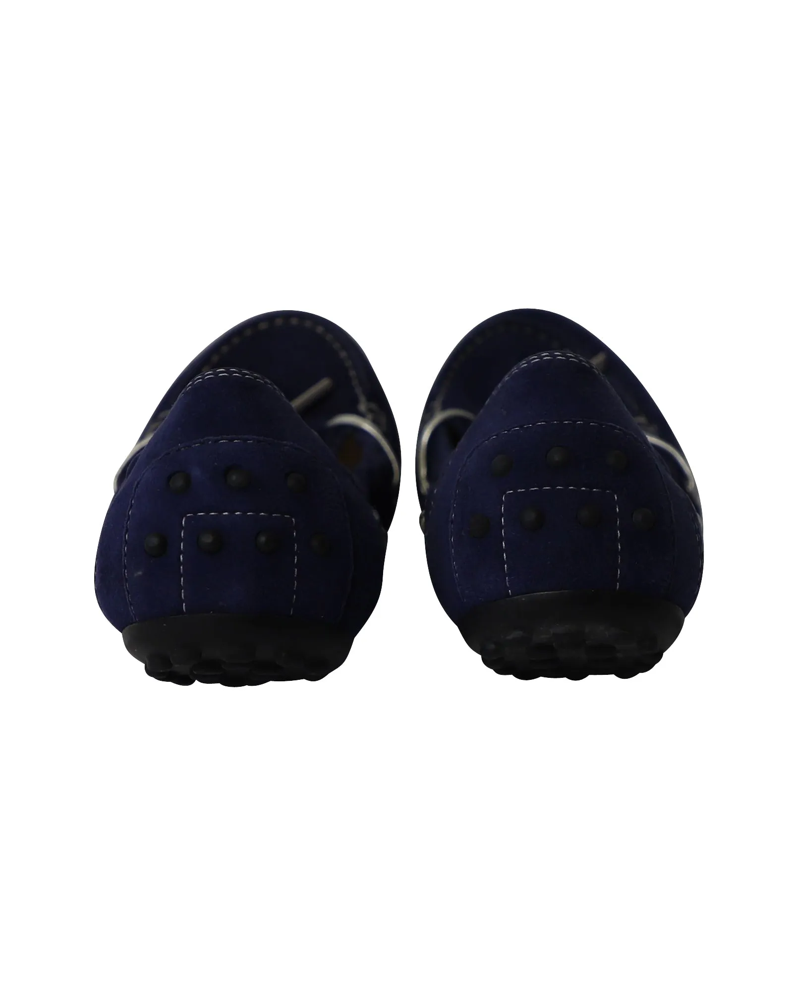 Tod's Scrunch Ballet Flats in Royal Blue Suede
