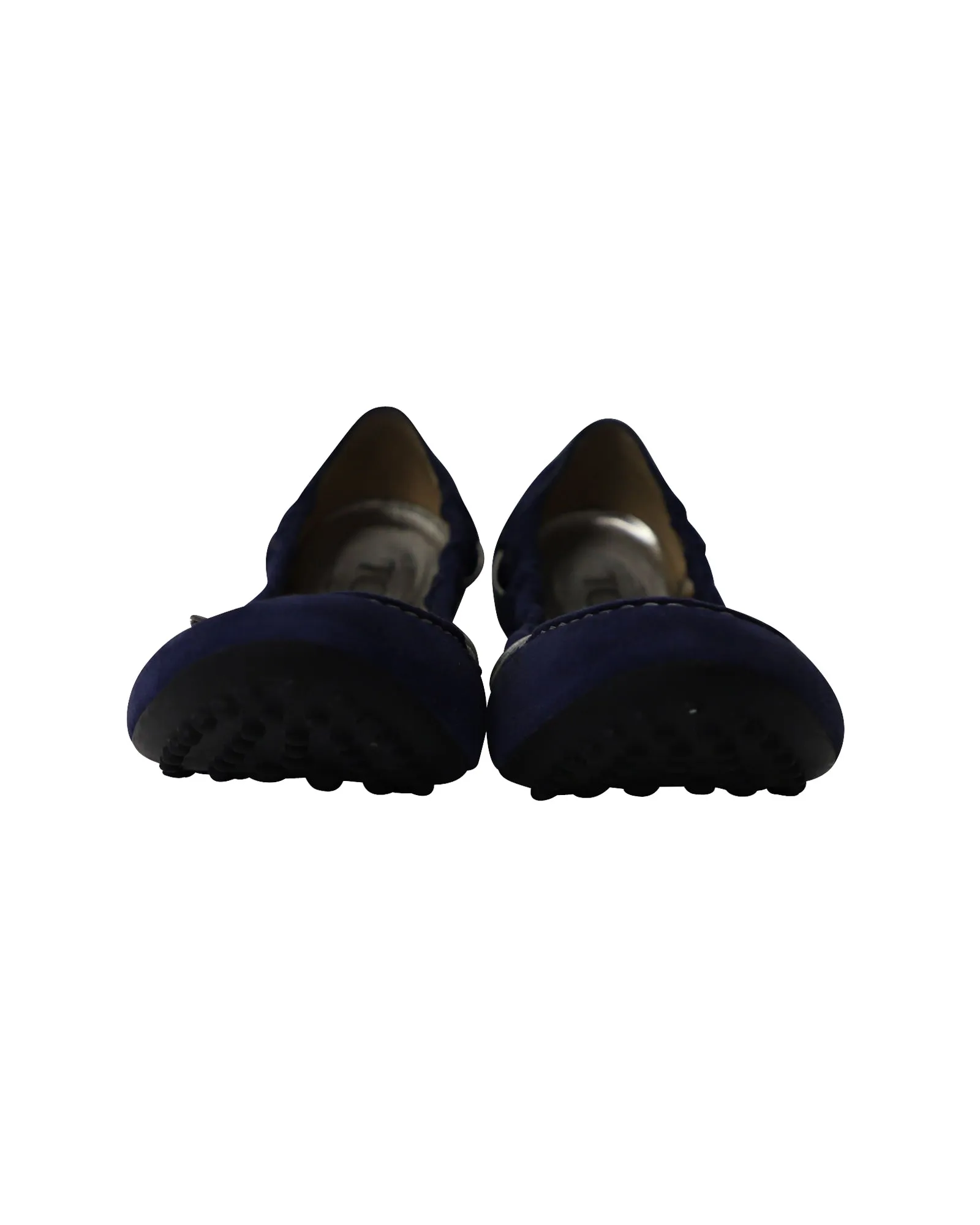 Tod's Scrunch Ballet Flats in Royal Blue Suede
