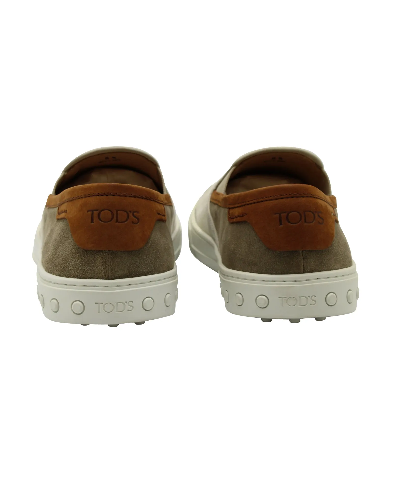 Tod's Slip On Low Top Sneakers in Beige Suede