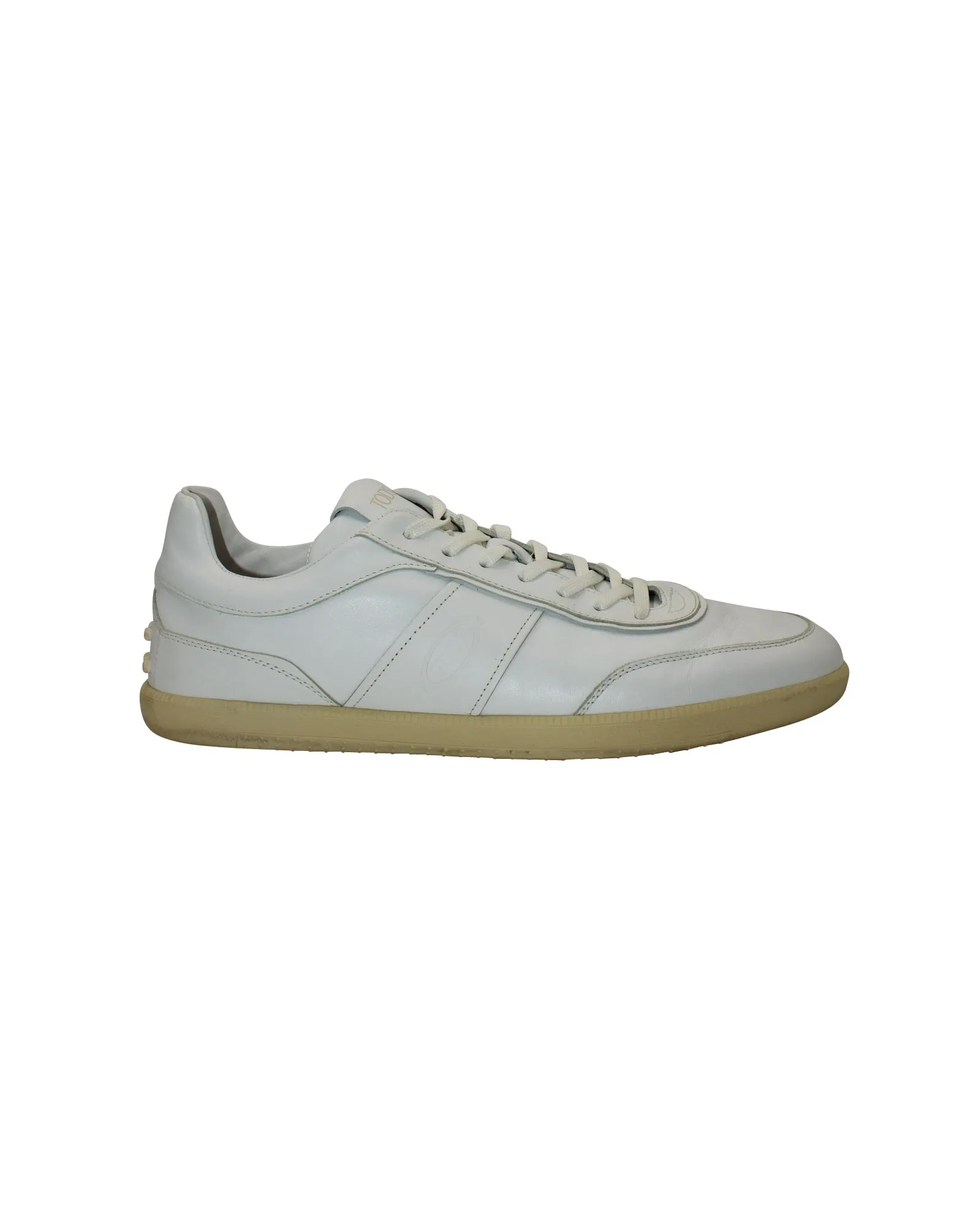 Tod's Tabs Low Top Sneakers in White Leather