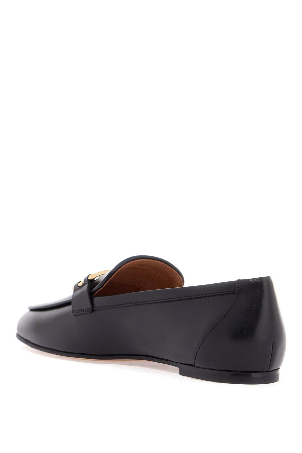 Tod's Women's  Calfskin Women's Loafers With Metallic Band