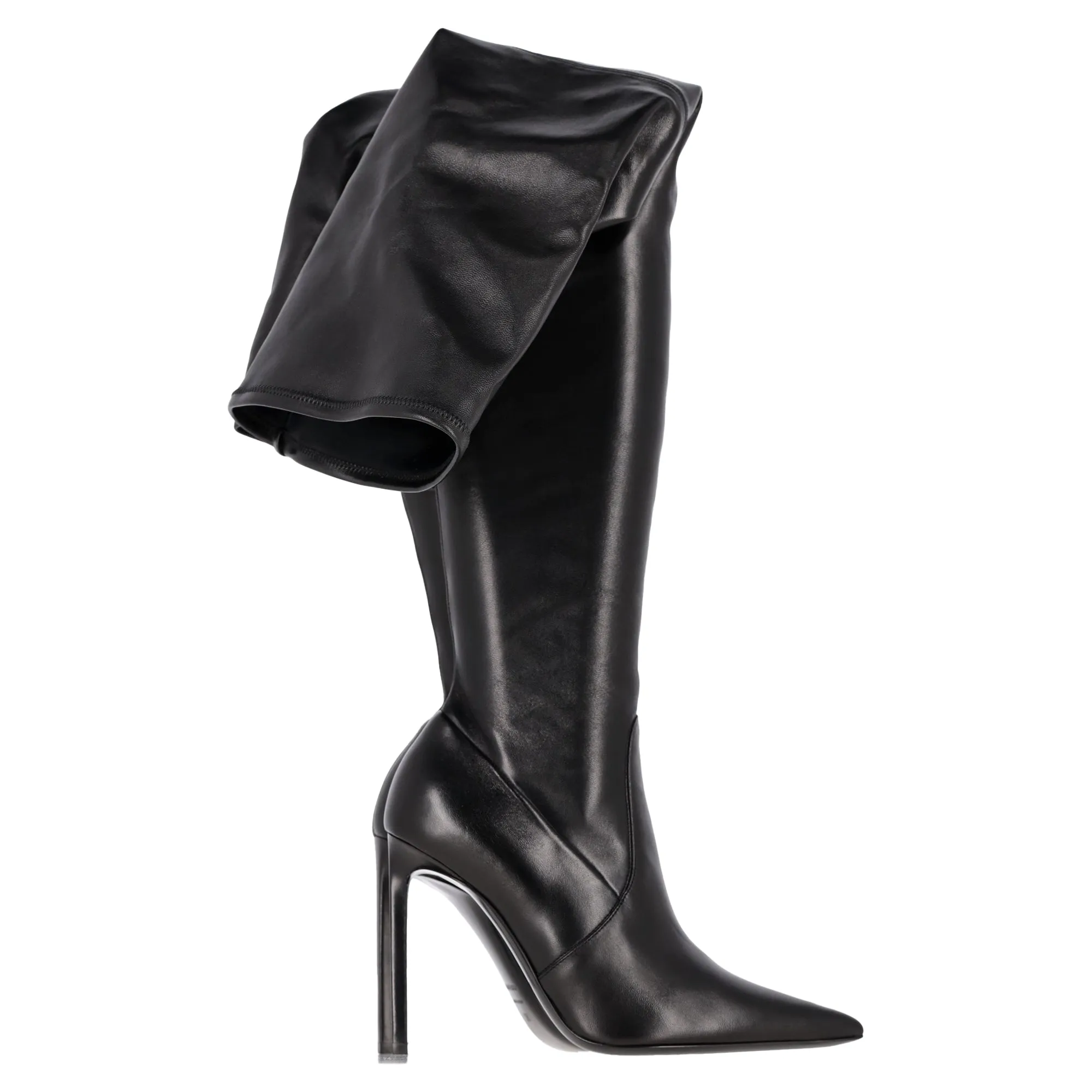 Tom Ford T Screw Over-The-Knee Boots in Black Leather