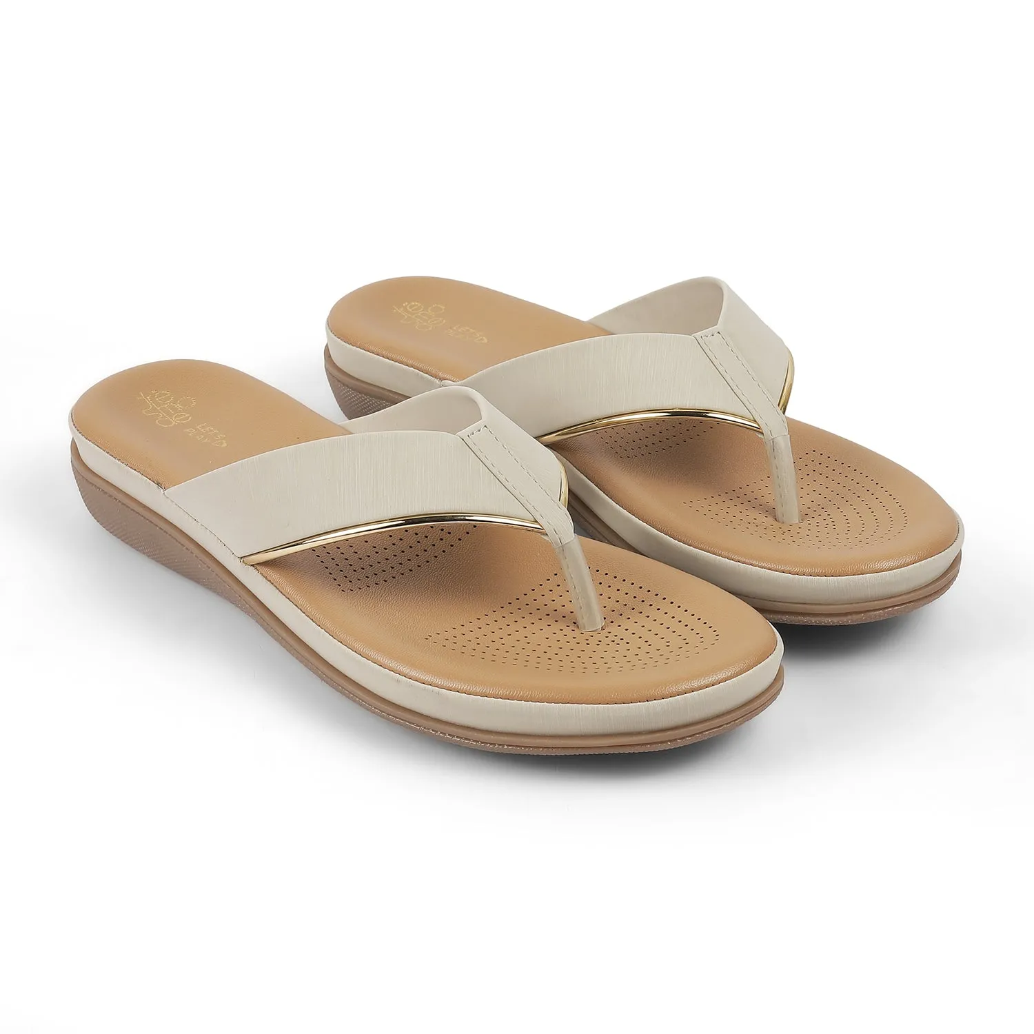 Tresmode Cefro Cream Women's Casual Platform Flats