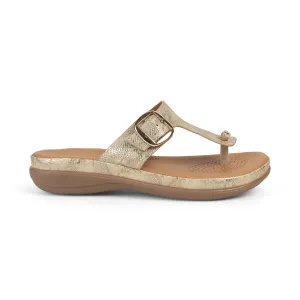 Tresmode Espoo Gold Women's Casual Platform Flats
