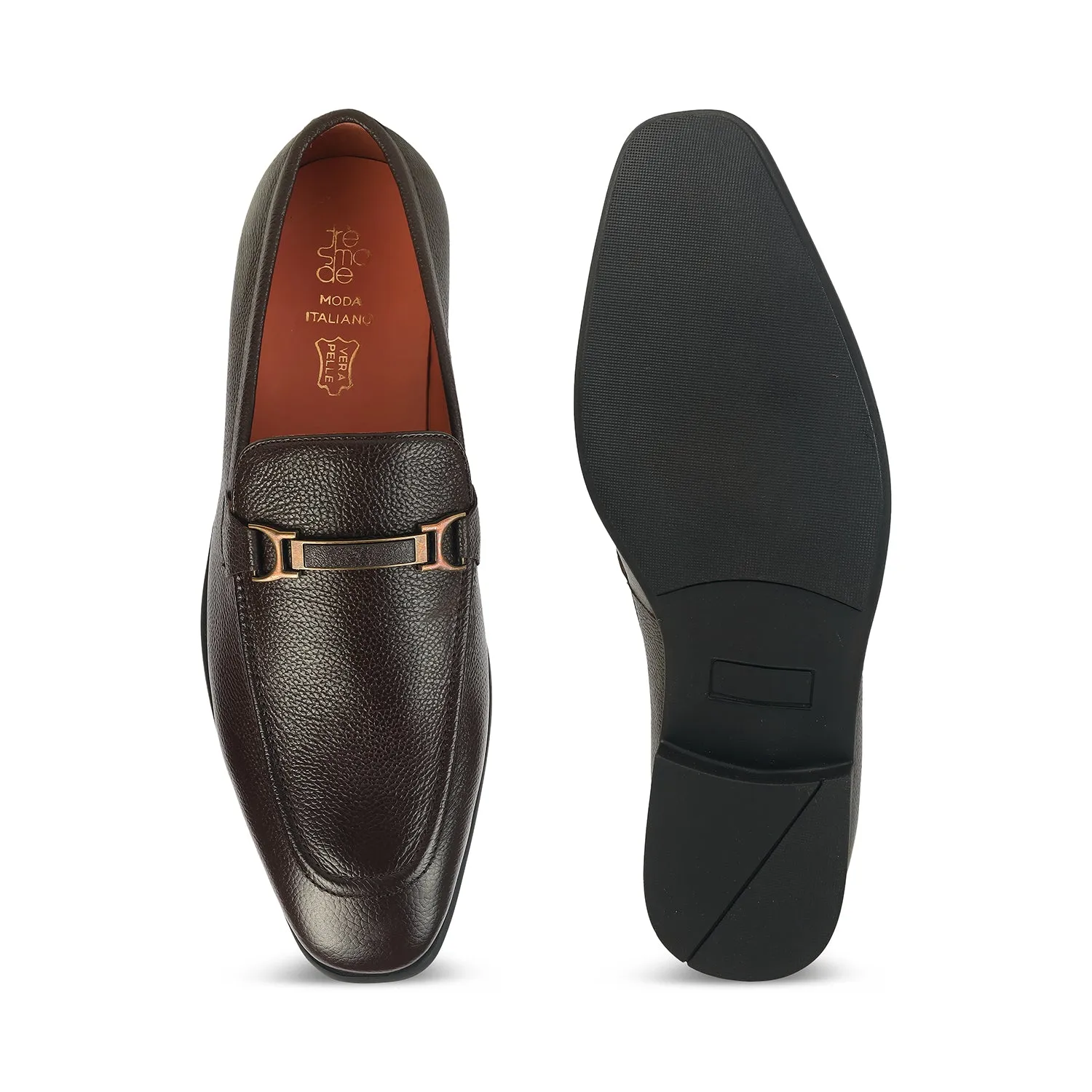 Tresmode Eva Brown Men's Leather Loafers