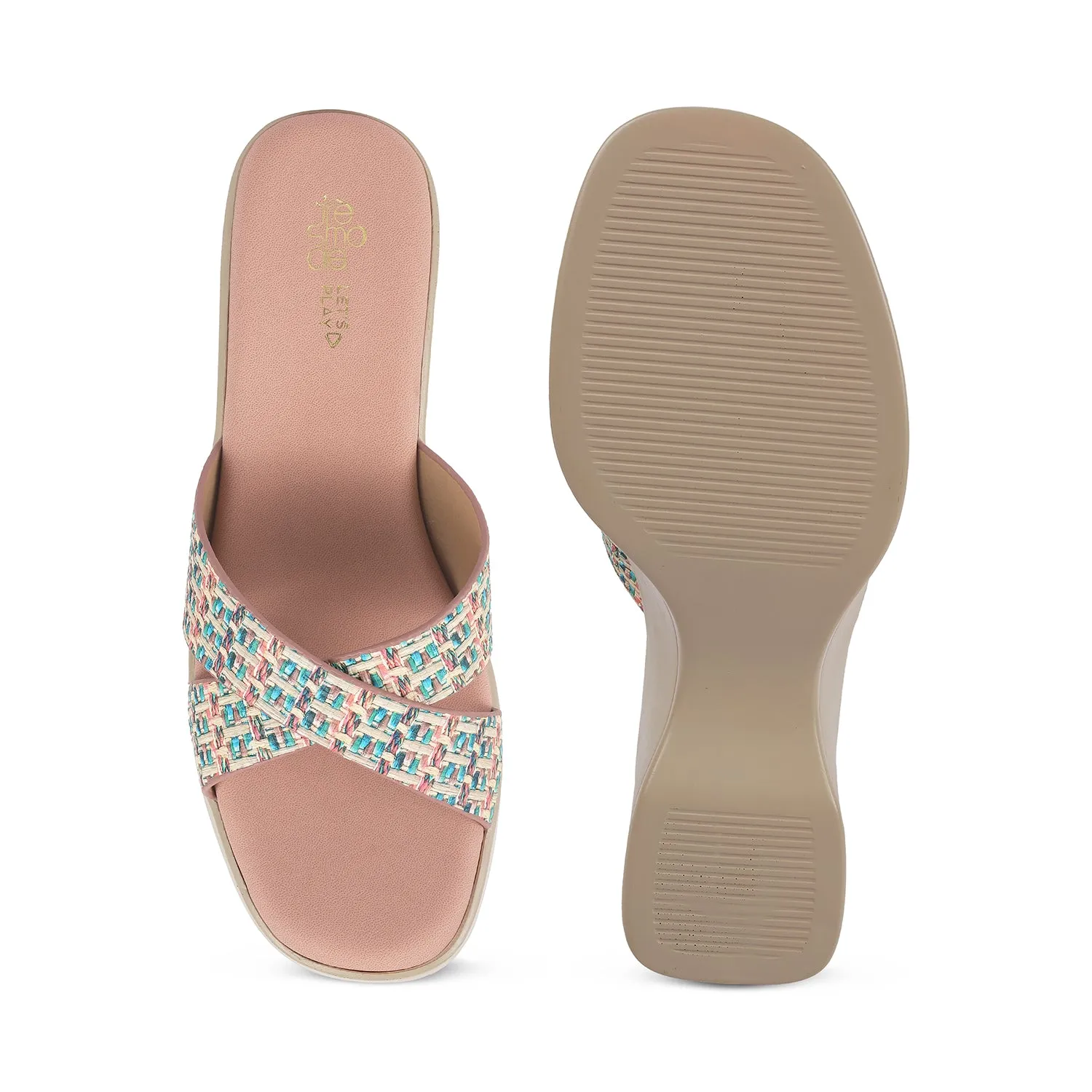Tresmode Morio Pink Women's Dress Heel Sandals