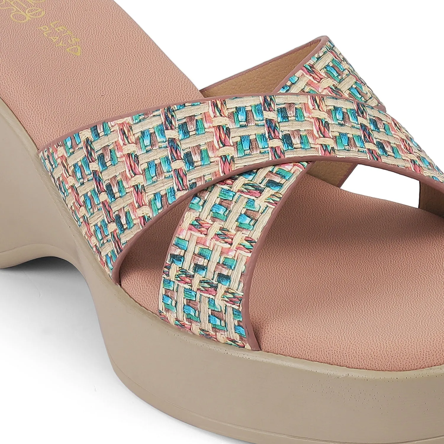 Tresmode Morio Pink Women's Dress Heel Sandals