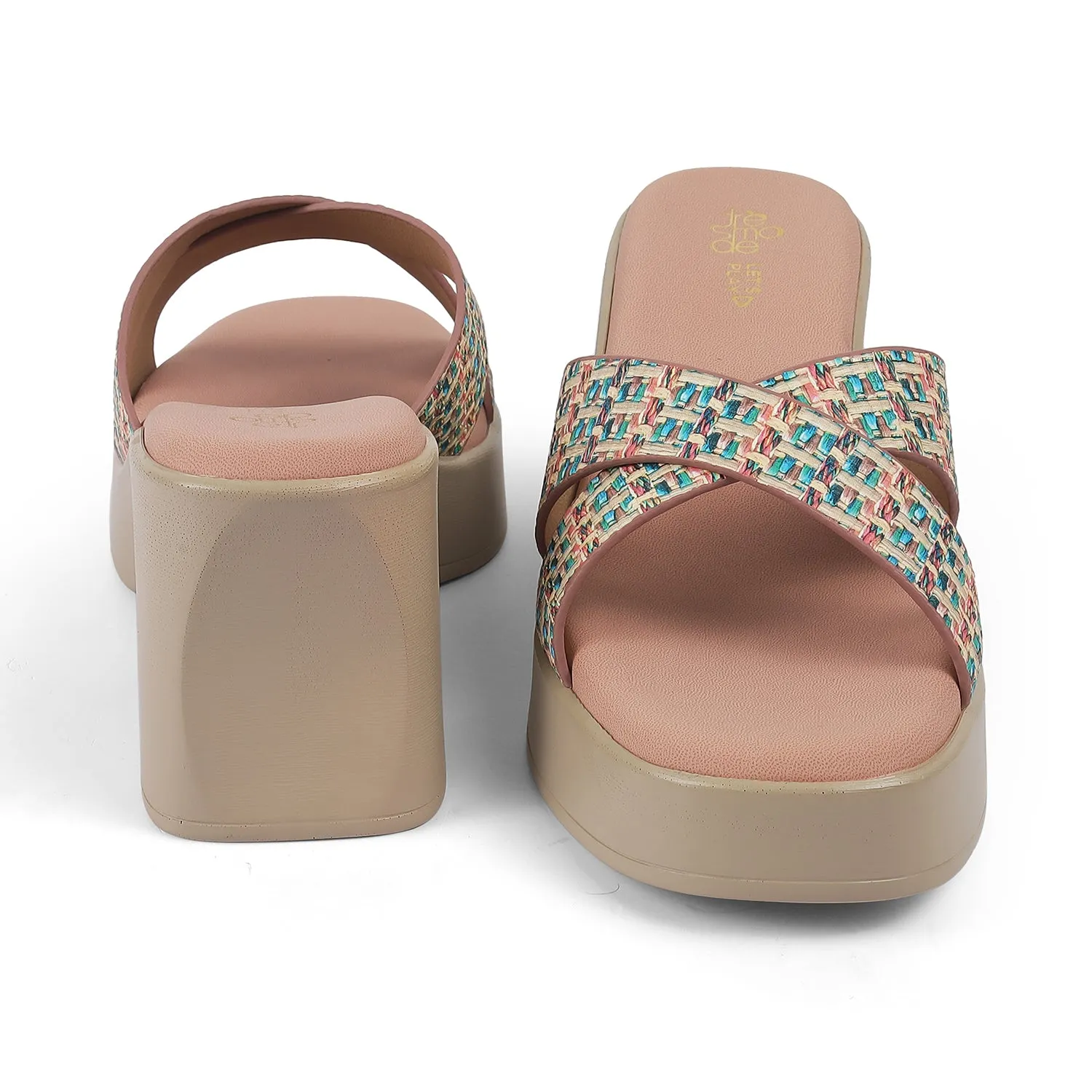 Tresmode Morio Pink Women's Dress Heel Sandals