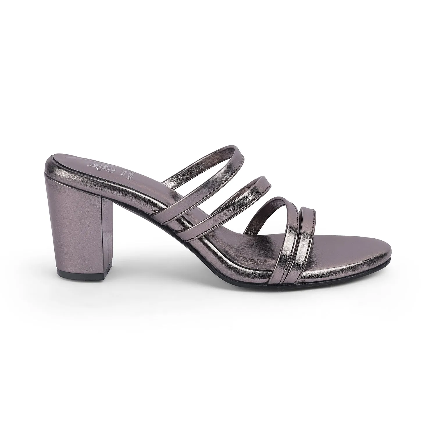 Tresmode Palmar Pewter Women's Dress Block Heel Sandals