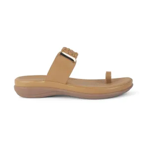 Tresmode Rauma Beige Women's Casual Platform Flats