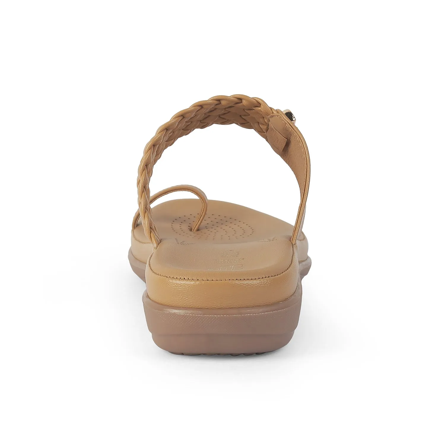 Tresmode Rauma Beige Women's Casual Platform Flats