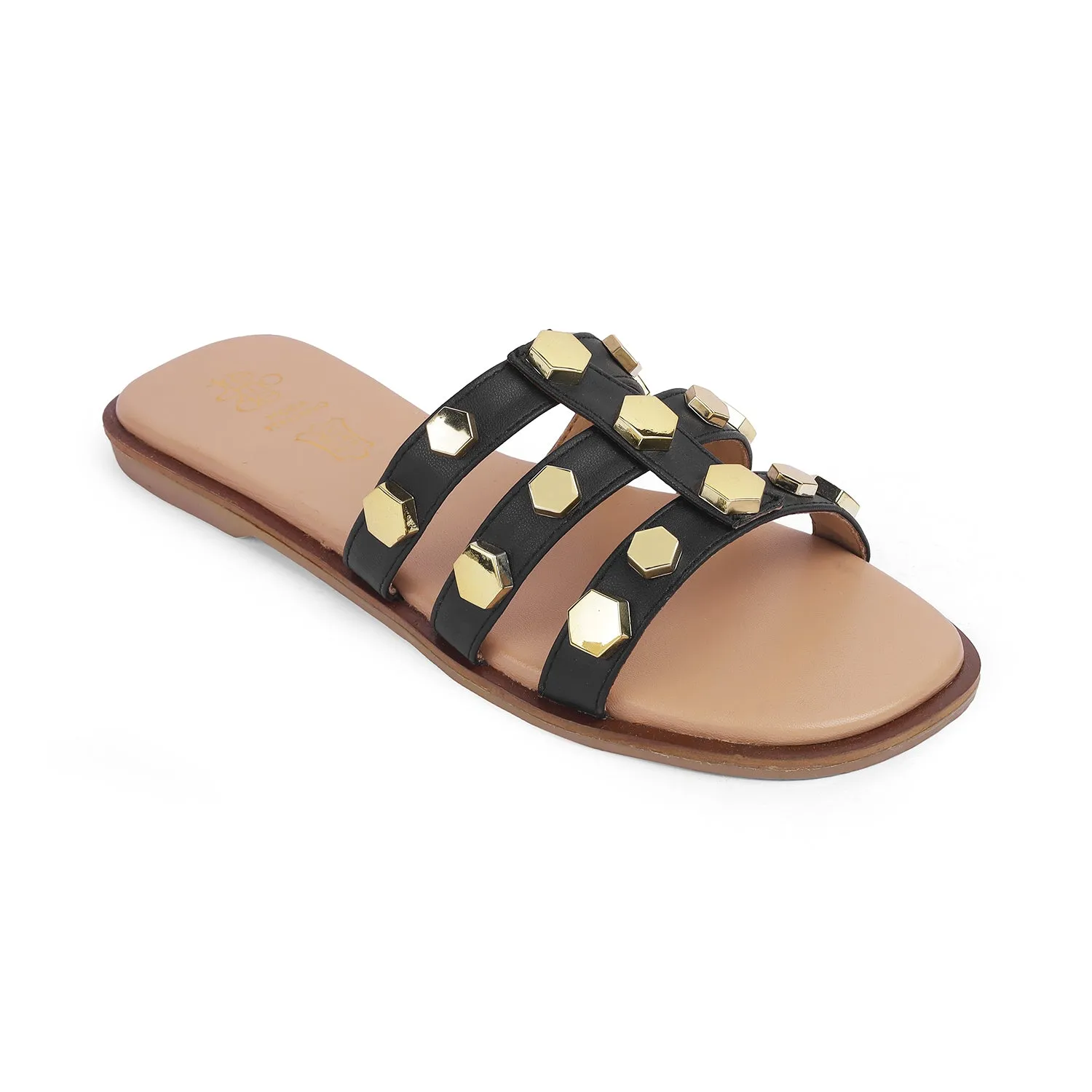 Tresmode Slip Black Women's Dress Flats