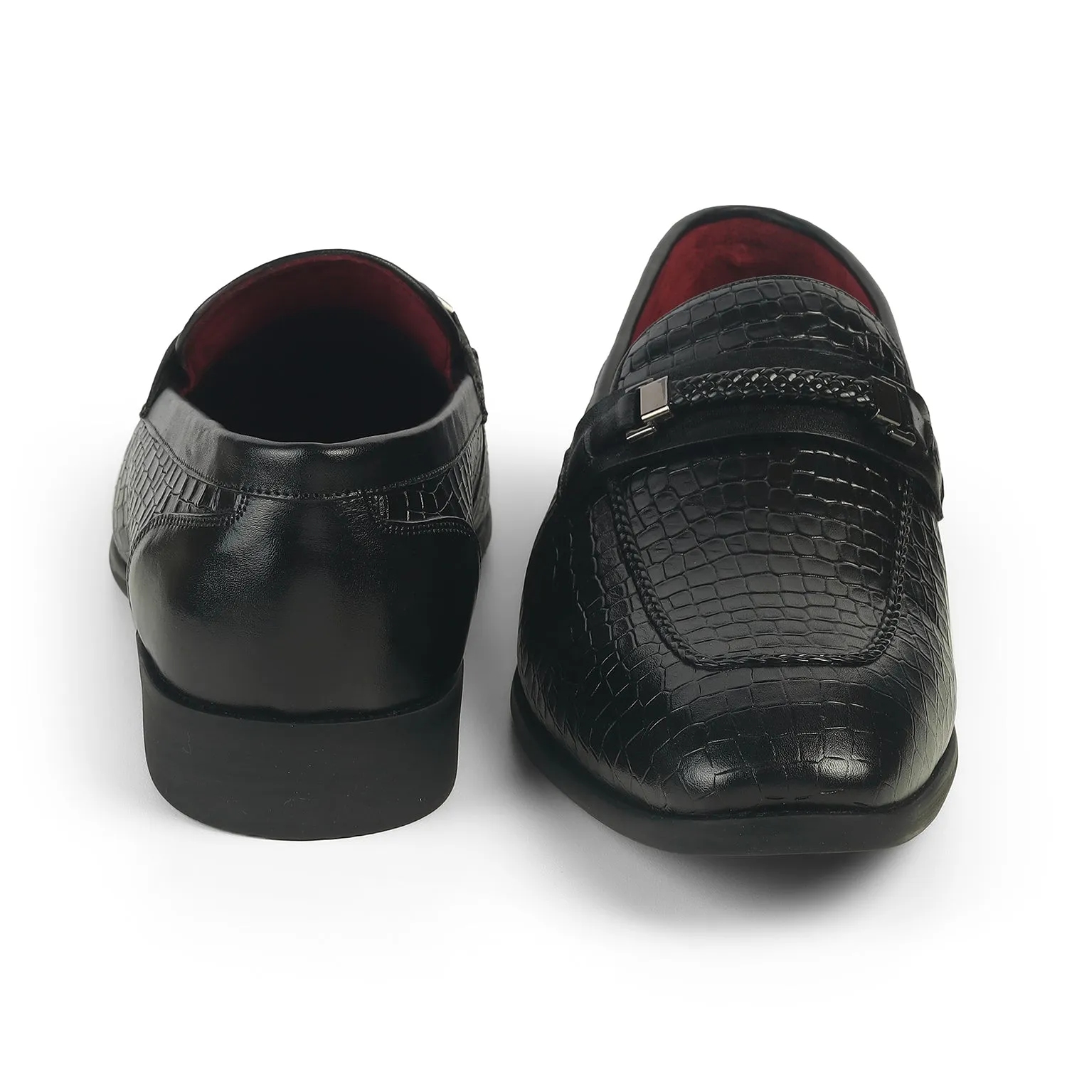 Tresmode Sweb Black Men's Leather Loafers