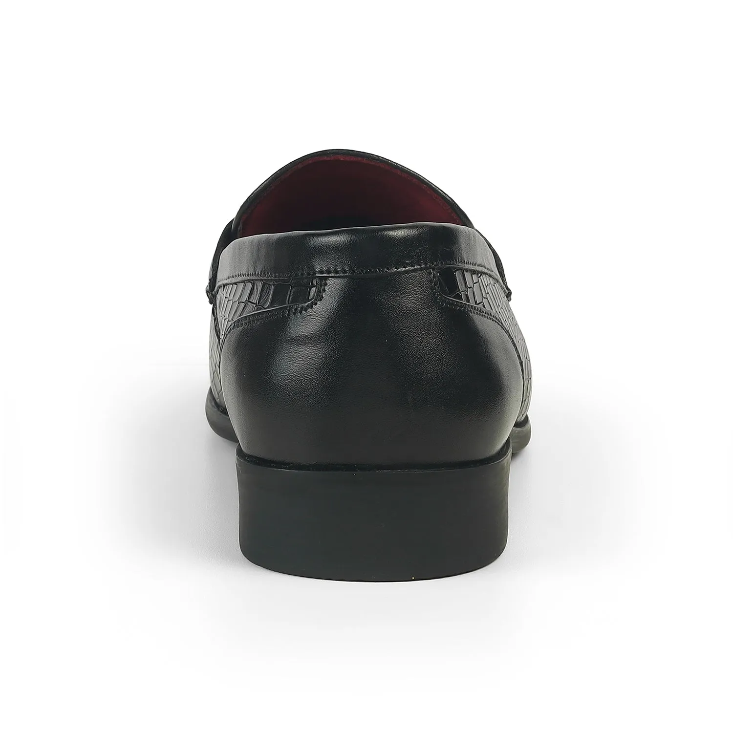 Tresmode Sweb Black Men's Leather Loafers