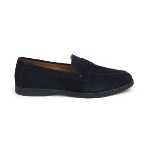 Tresmode Veni Navy Men's Suede Leather Loafers