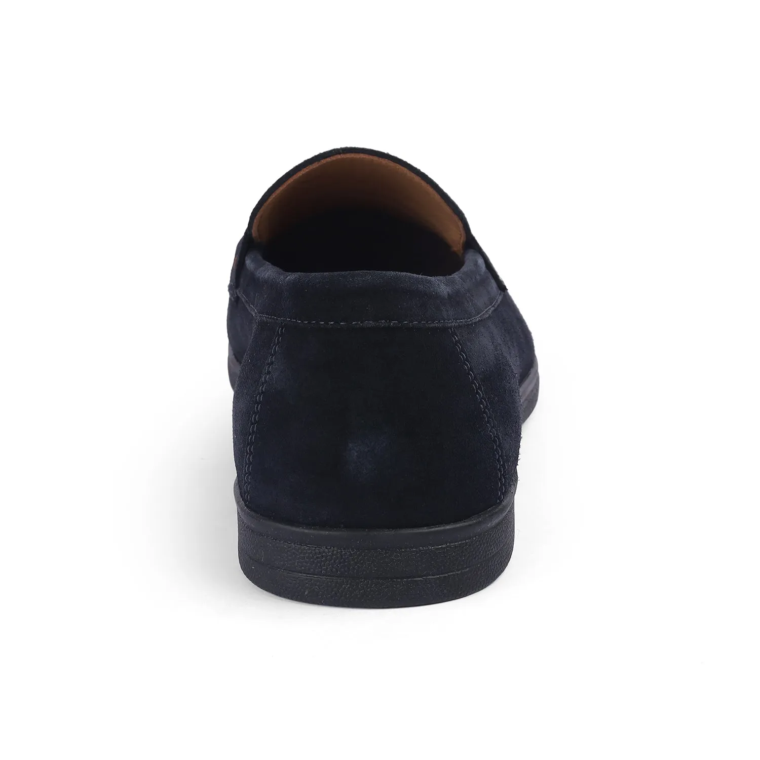 Tresmode Veni Navy Men's Suede Leather Loafers