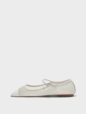 Uma Mesh Toe-Cap Mary-Jane Flats