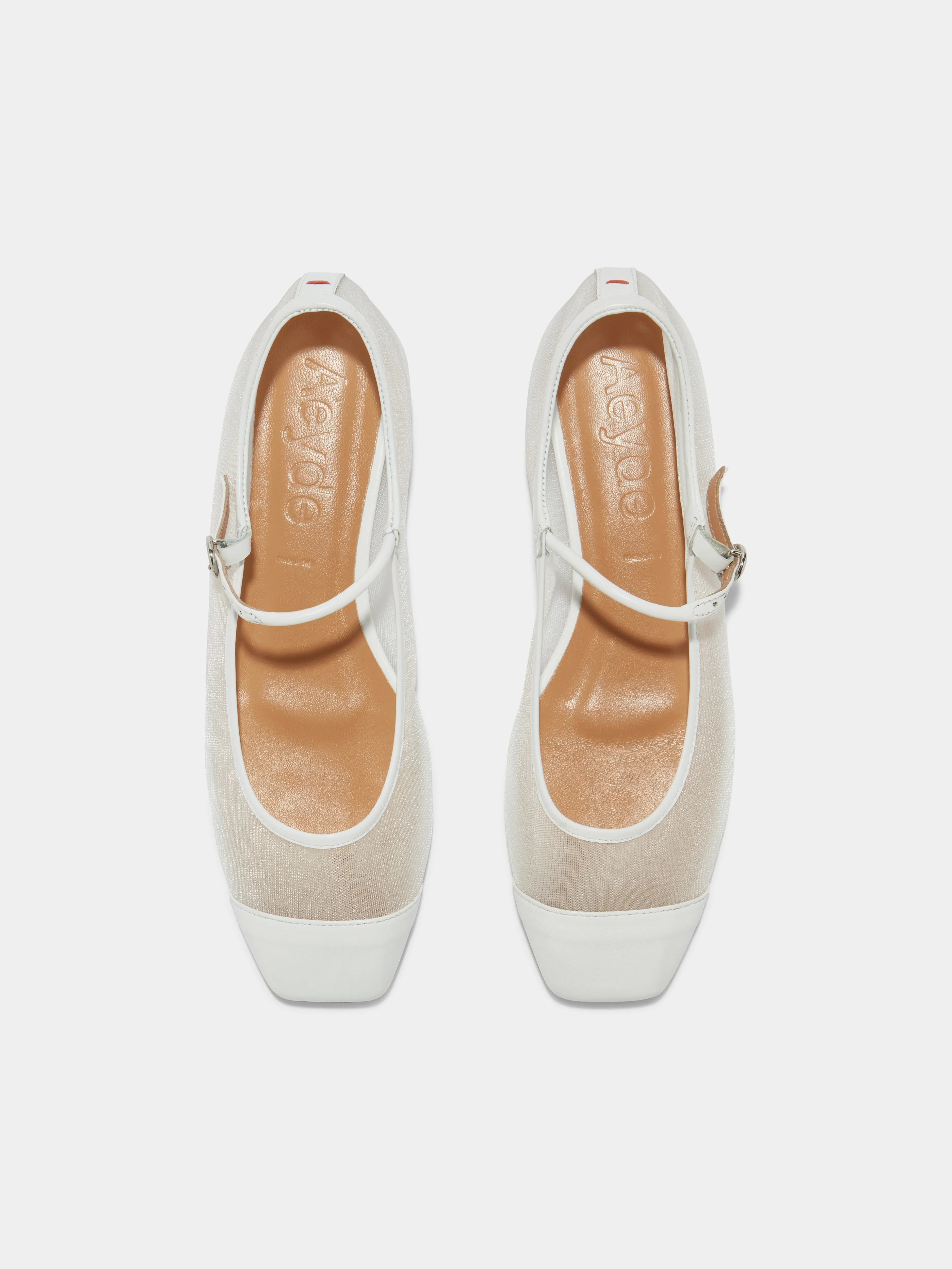 Uma Mesh Toe-Cap Mary-Jane Flats