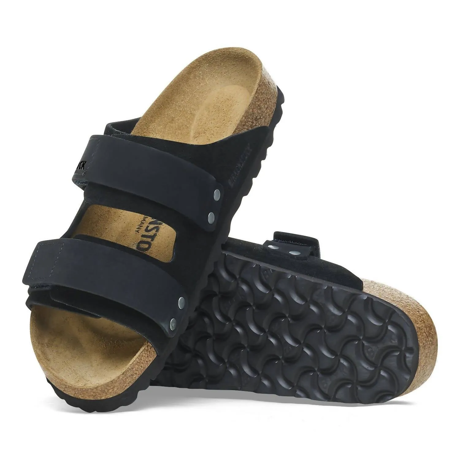 Unisex Uji Sandal In Black Suede